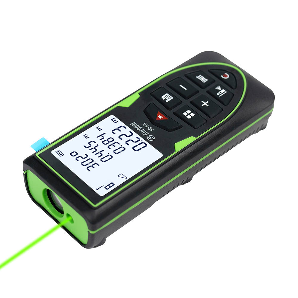 Industrial Laser Rangefinder - グリーンレーザー距離計 120m レンジファインダー 充電式 デジタルレベル計付き レーザーテープ