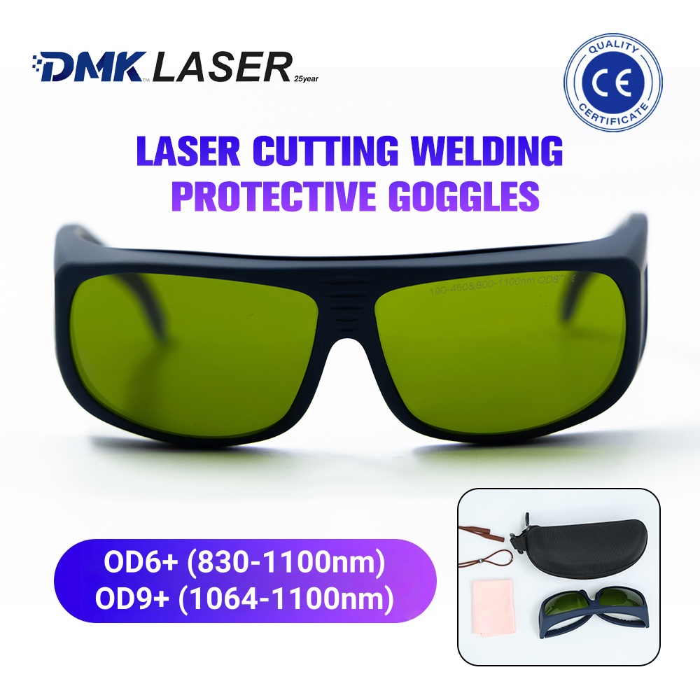 Industrial Laser Glasses - DMK Qilin レーザー切断および溶接保護メガネ OD9+1064-1100nm 付き オペレーター用目の安全ゴーグル
