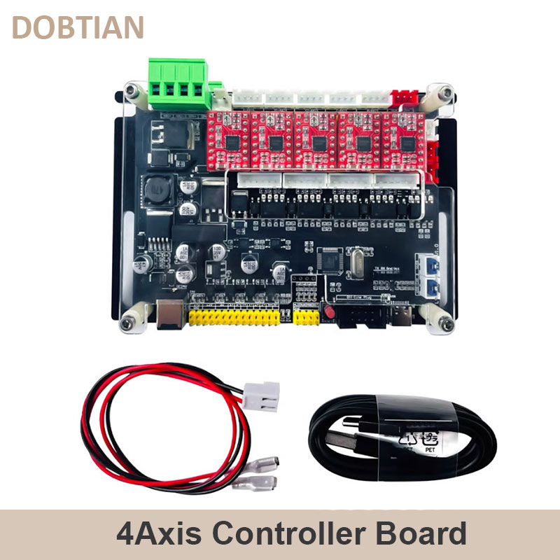 Controller Grbl Board - CNC彫刻機用のオフラインコントローラー,4軸ドライバー,制御ボードサポート,レーザー300 w,500wスピンドル,32ビット,a4988,8825