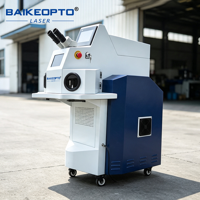 Industrial Grade Laser Welder - BK-YJW200D 垂直型外部水タンク付きジュエリー溶接機 工業用グレード水冷式レーザー溶接機（金銀用）