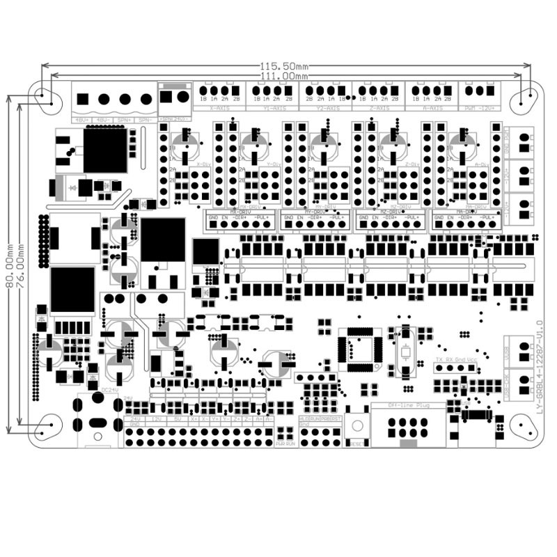 CNC彫刻機用のオフラインコントローラー,4軸ドライバー,制 - Controller Grbl Board のレビューと価格