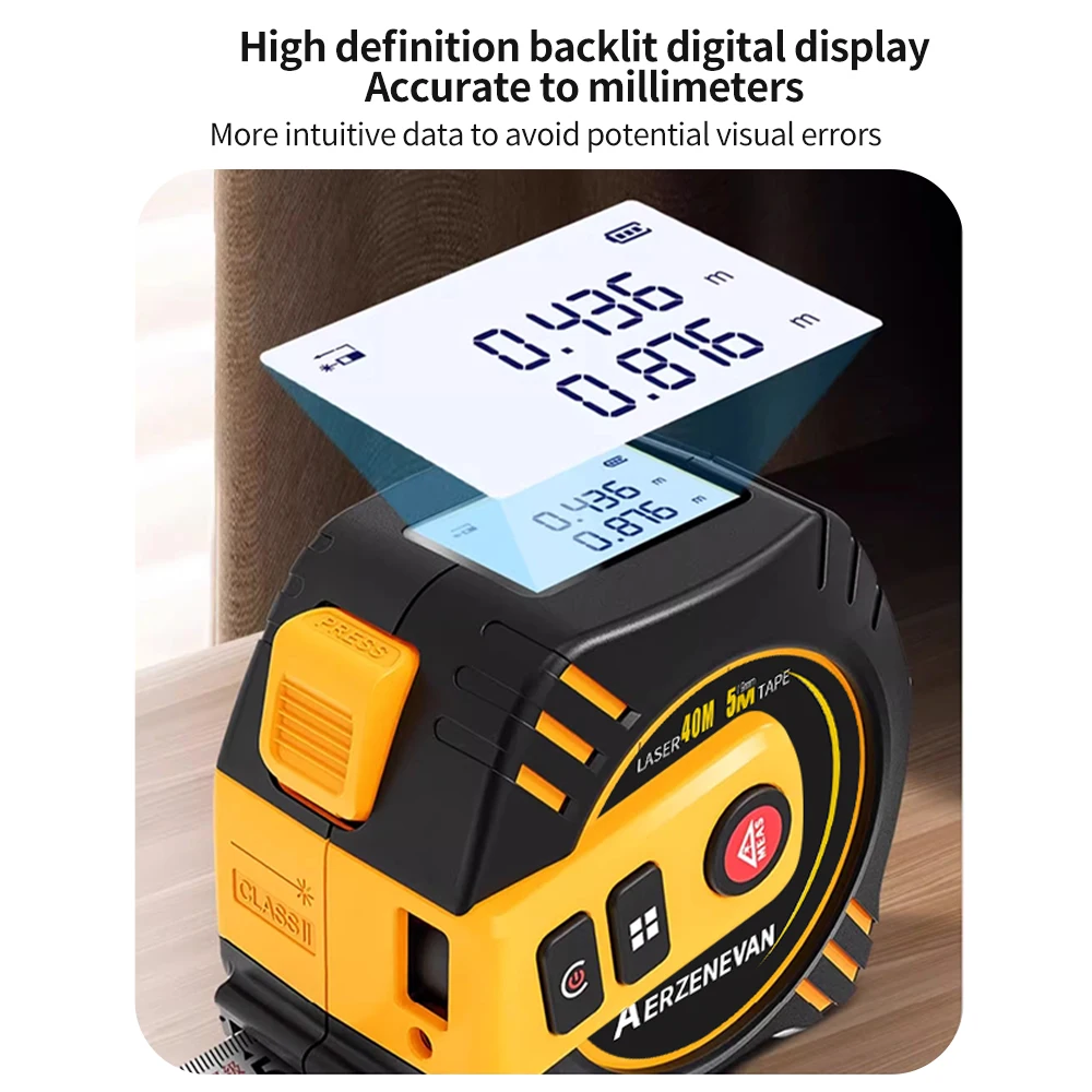 80mレーザーテープメジャー、測定ツール、レーザー距離計、ス - Industrial Laser Rangefinder のレビューと価格