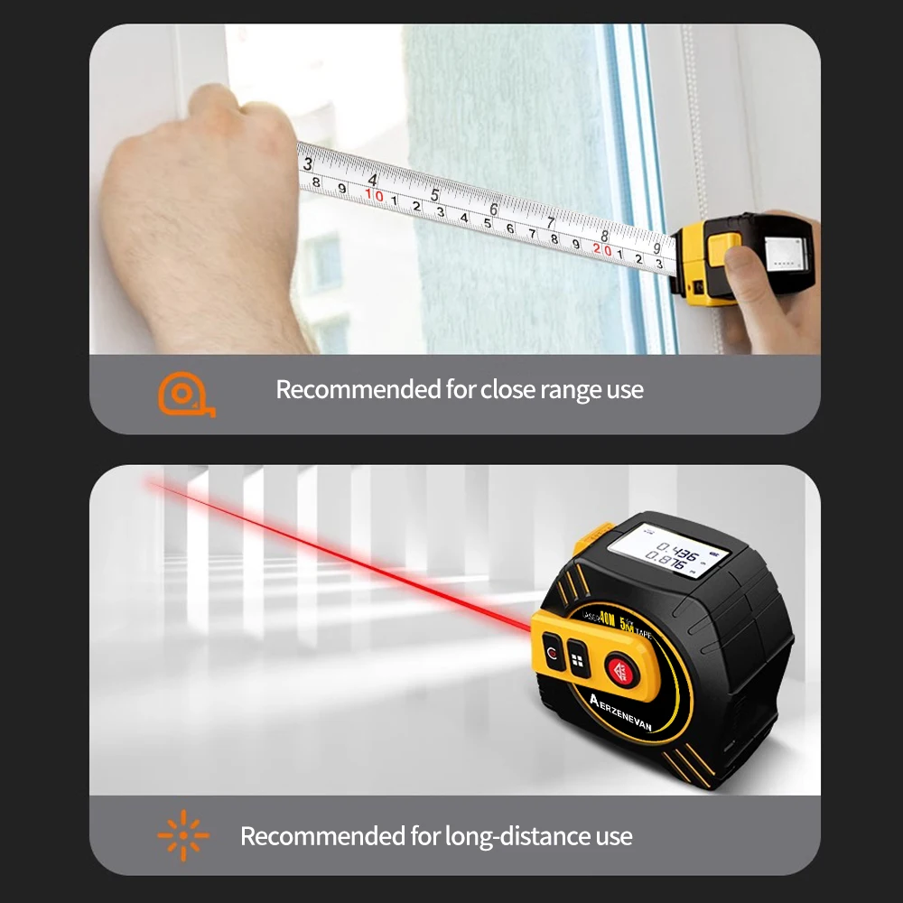 80mレーザーテープメジャー、測定ツール、レーザー距離計、ス - Industrial Laser Rangefinder のレビューと価格