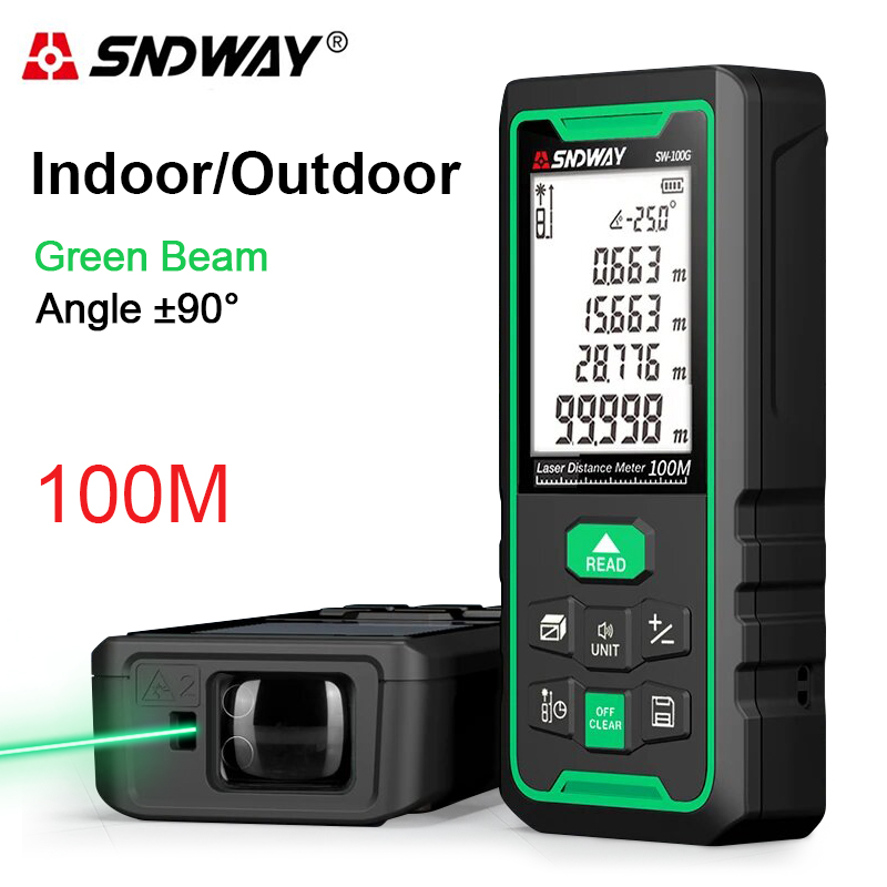 グリーンレーザー距離計デジタル距離計 150 メートル 10 - Industrial Laser Rangefinder のレビューと価格
