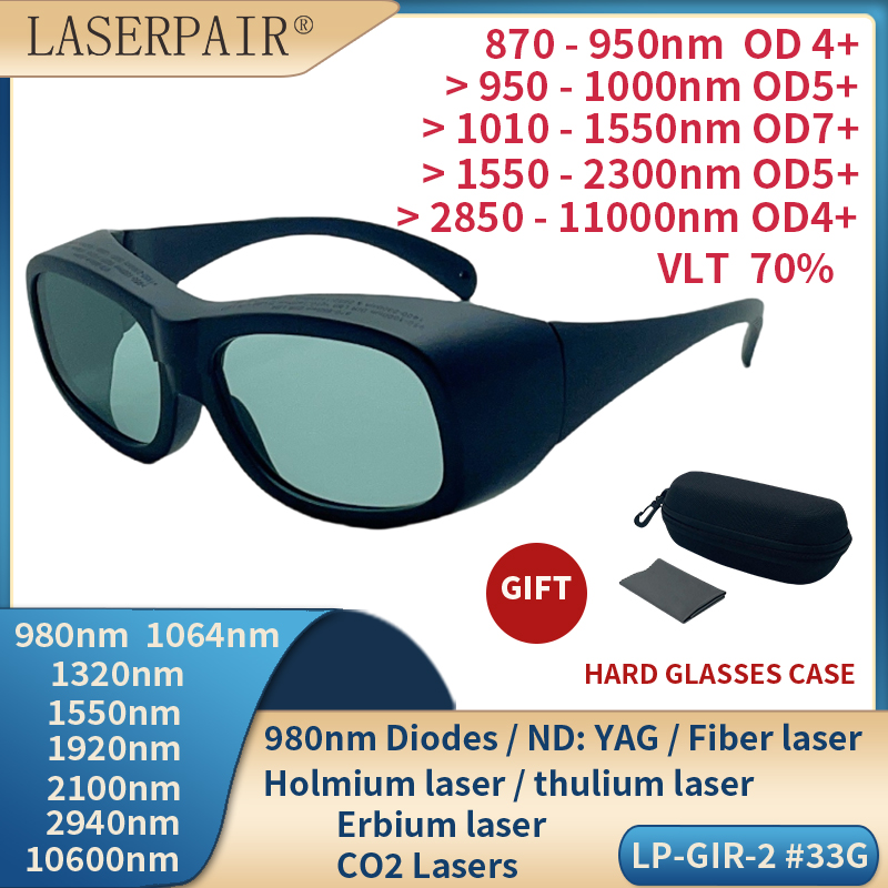 LaserPair 870-11000nm吸収型ミネラルガラ - Industrial Laser Glasses のレビューと価格